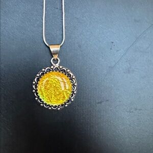 Triplet Opal with .925 sterling silver necklace